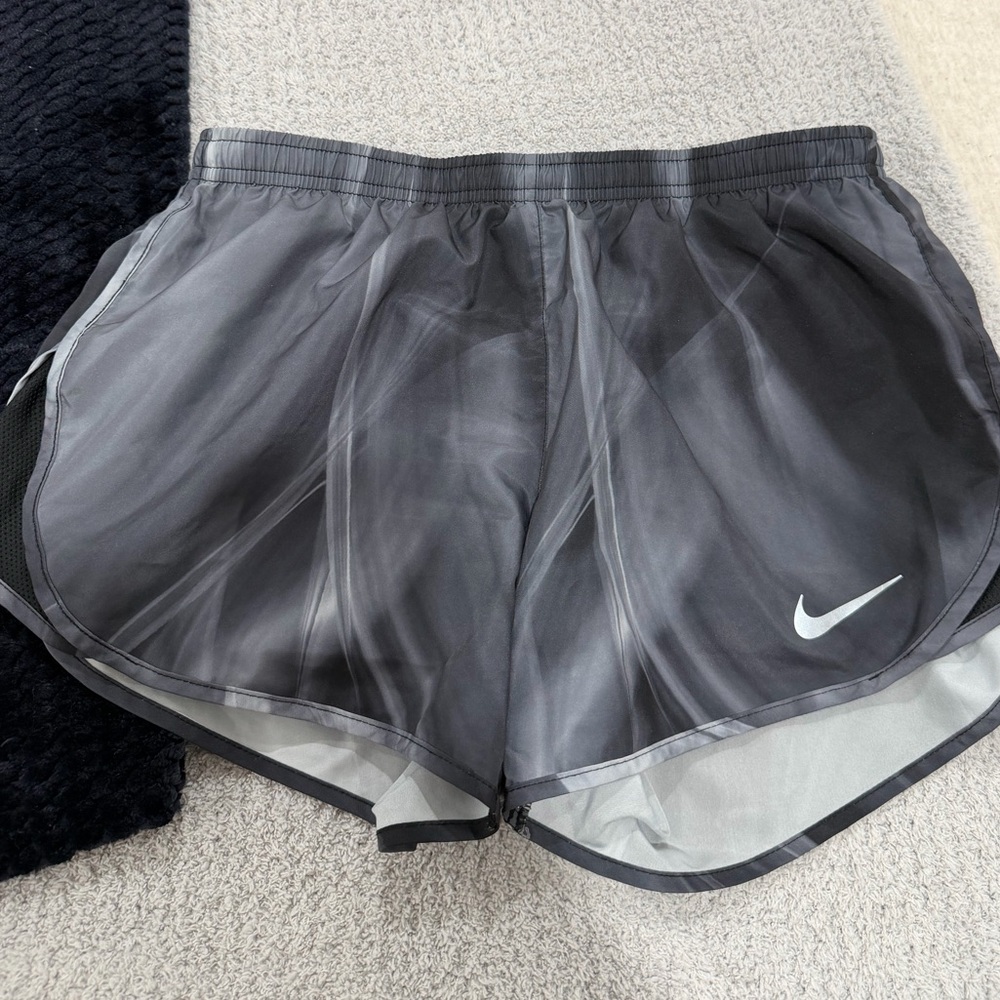 Nike Women's Black and Gray Athletic Shorts